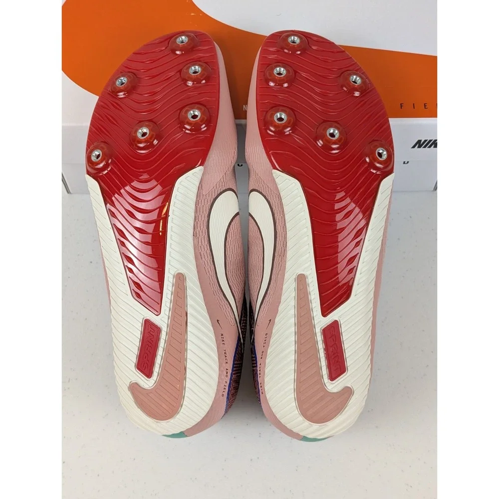 Nike Zoom Rival Sprint Track Spikes M9/W10.5 Red Stardust Pale Ivory HQ2061-600